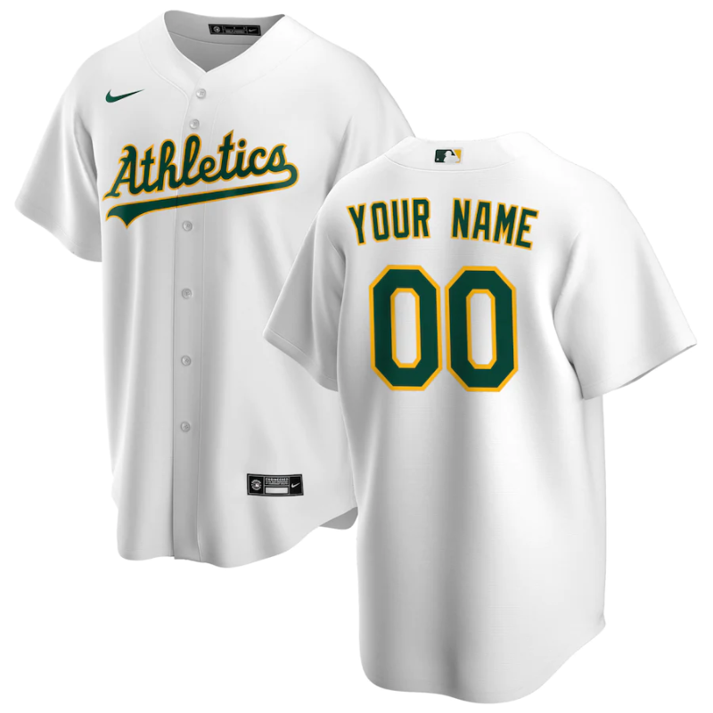 Oakland Athletics Team 2022 Home Custom Jersey Unisex Pro Official - White - Jersey Teams World