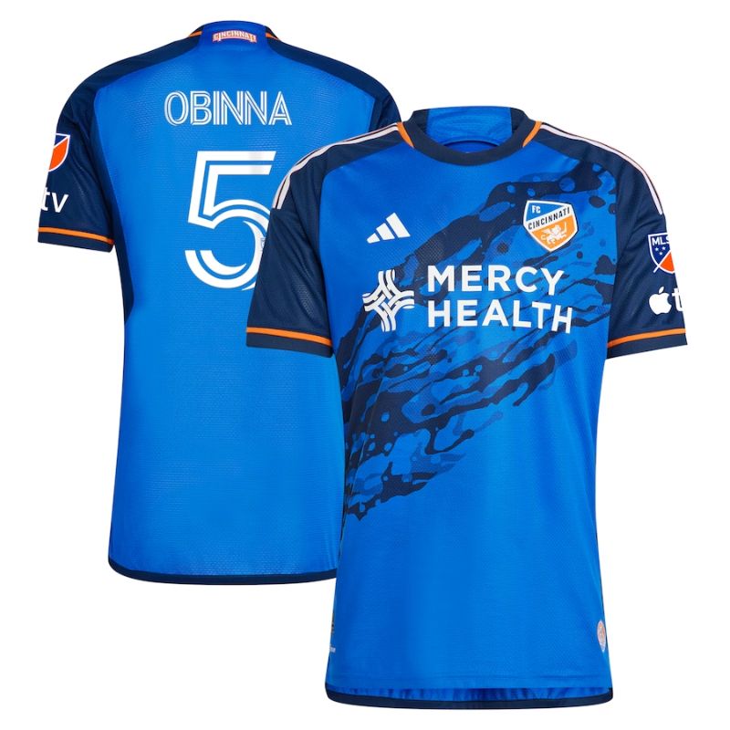 Obinna Nwobodo FC Cincinnati Unisex Shirt 2023 River Kit Player Jersey - Blue - Jersey Teams World