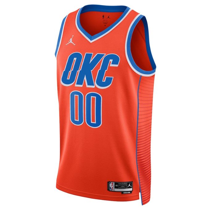 Oklahoma City Thunder Unisex 2023 Swingman Custom Jersey - Statement Edition - Orange - Jersey Teams World