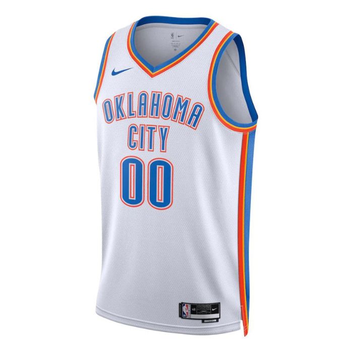 Oklahoma City Thunder Unisex 2023 Swingman Custom Jersey White - Association Edition - Jersey Teams World