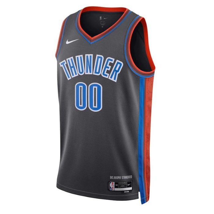 Oklahoma City Thunder Unisex 2023 Swingman Custom Pro Official Jersey - City Edition - Black - Jersey Teams World