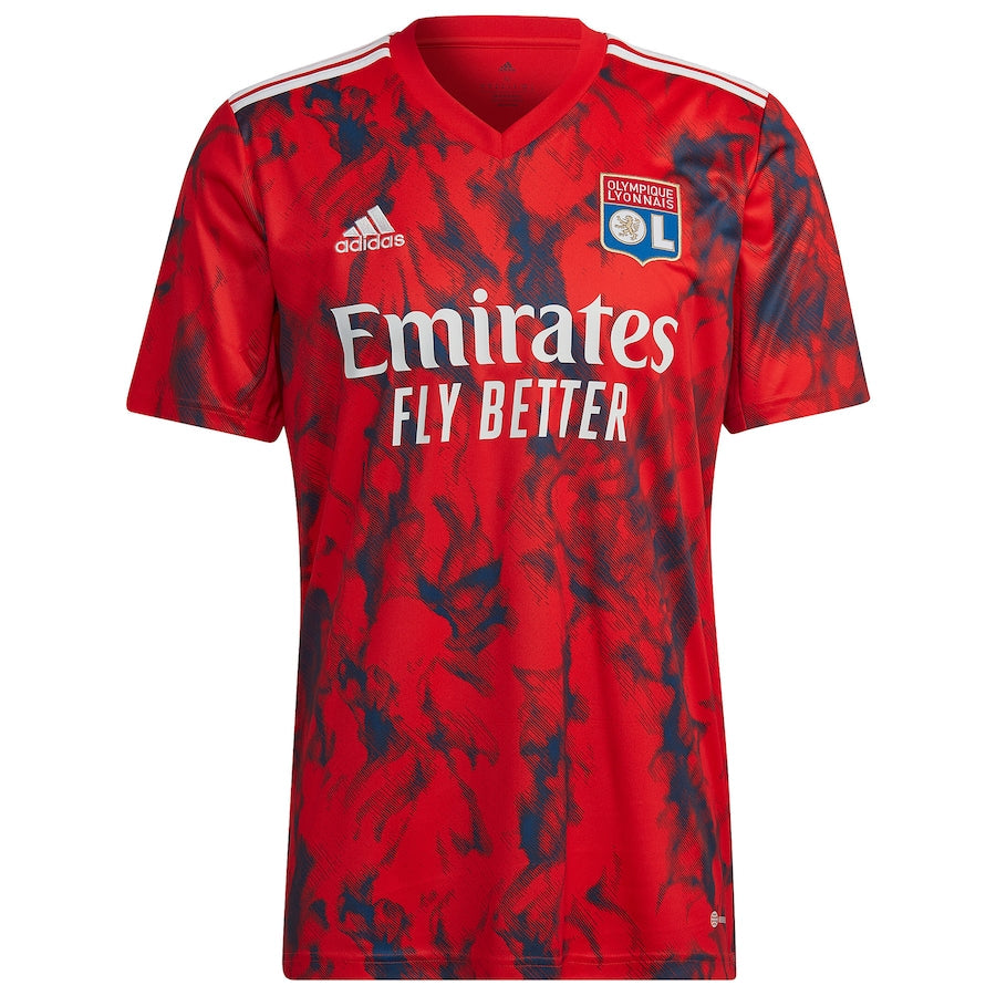 Olympique Lyon Away Shirt 2022-23 - Customized Jersey Unisex - Red - Jersey Teams World