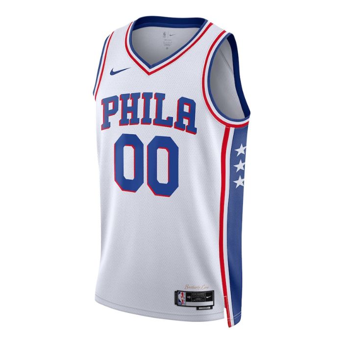 Philadelphia 76ers Unisex 2023 Swingman Custom Jersey White - Association Edition - Jersey Teams World