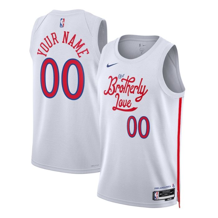 Philadelphia 76ers Unisex 2023 Swingman Custom Pro Official Jersey - City Edition - White - Jersey Teams World