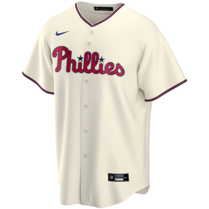 Philadelphia Phillies Cream Team 2022 Alternate Custom Jersey Unisex Pro Official - Jersey Teams World