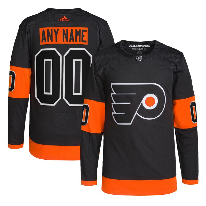 Philadelphia Flyers Team Alternate Primegreen Unisex Pro Personalized Jersey - Black - Jersey Teams World