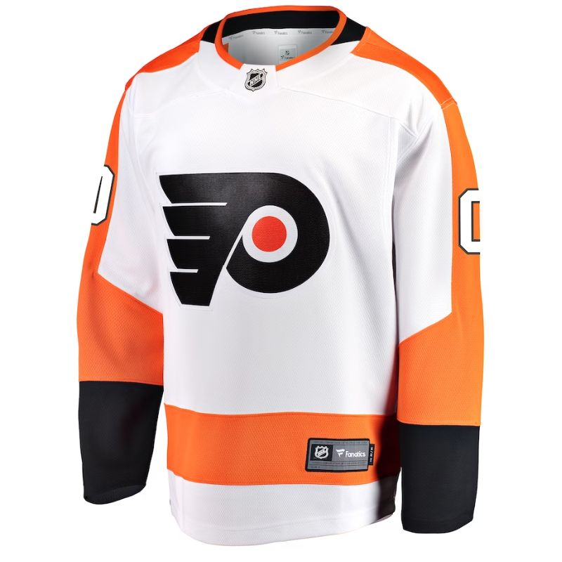 Philadelphia Flyers Team Away Breakaway Unisex Personalized Jersey - White - Jersey Teams World