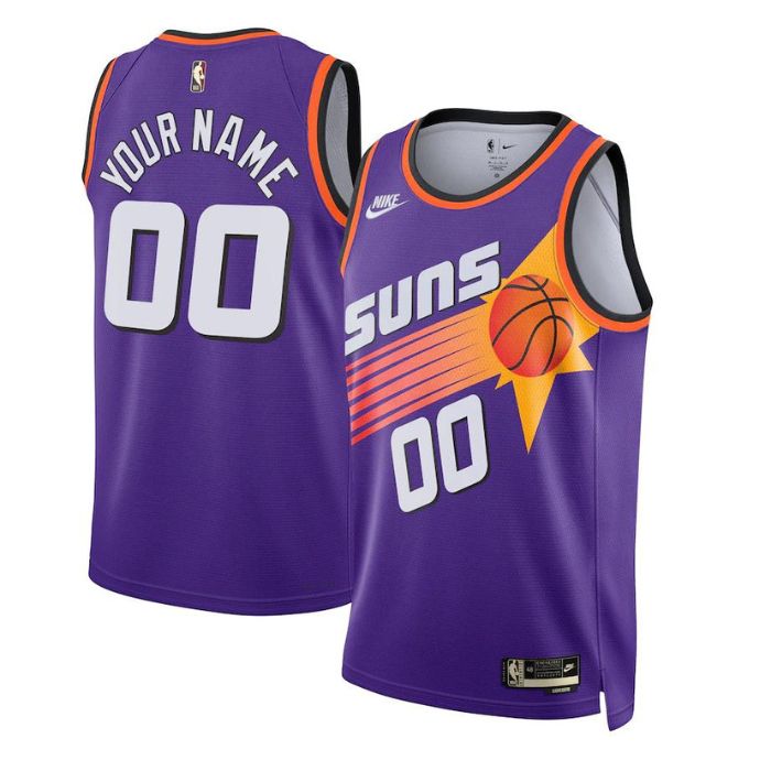 Phoenix Suns Unisex 2023 Custom Swingman Jersey - Classic Edition - Purple - Jersey Teams World