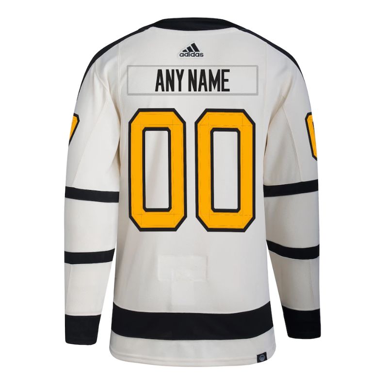 Pittsburgh Penguins Team 2023 Winter Classic Unisex Personalized Jersey - Cream - Jersey Teams World
