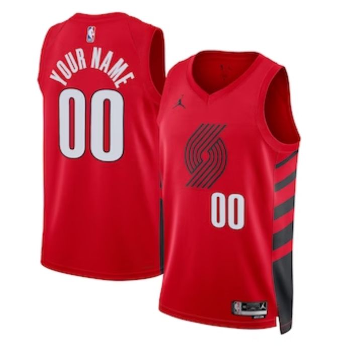 Portland Trail Blazers Unisex 2023 Swingman Custom Pro Official Jersey - Statement Edition - Red - Jersey Teams World