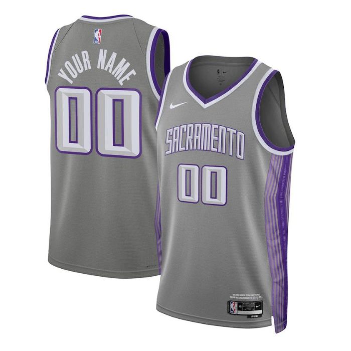 Sacramento Kings Unisex 2023 Swingman Custom Pro Official Jersey - City Edition - Black - Jersey Teams World
