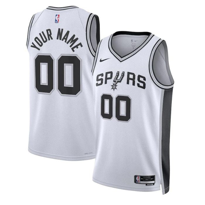 San Antonio Spurs Unisex 2023 Swingman Custom Jersey White - Association Edition - Jersey Teams World