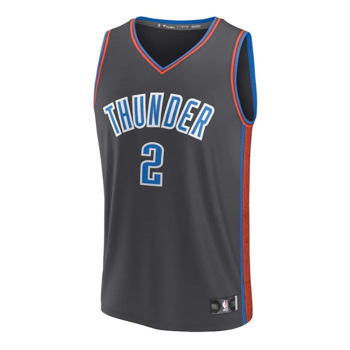 Shai Gilgeous-Alexander Oklahoma City Thunder 2023 Fastbreak Unisex Jersey - City Edition - Anthracite - Jersey Teams World