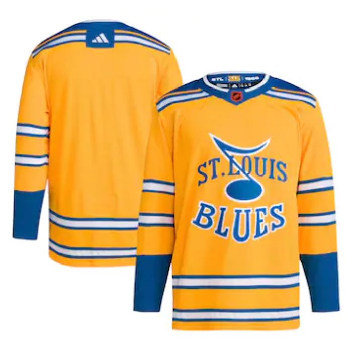 St. Louis Blues Unisex Reverse Retro 2.0 Pro Personalized Jersey - Yellow - Jersey Teams World