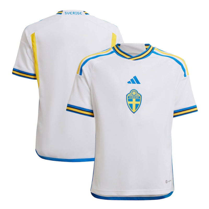 Sweden National Team Away jersey 2022 Customized Shirt Unisex - White - Jersey Teams World