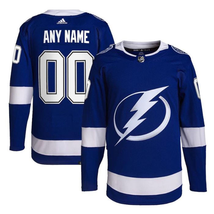 Tampa Bay Lightning Unisex Home Primegreen Pro Personalized Jersey - Royal - Jersey Teams World