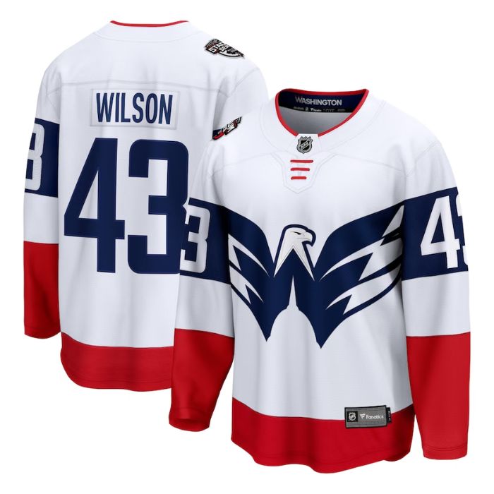 Tom Wilson Washington Capitals Team 2023 NHL Stadium Series Breakaway Unisex Player Jersey - White - Jersey Teams World