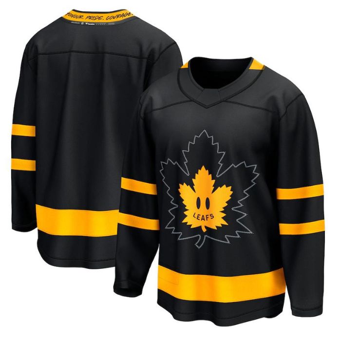 Toronto Maple Leafs Team Alternate Premier Breakaway Reversible Unisex Personalizedized Jersey - Black - Jersey Teams World