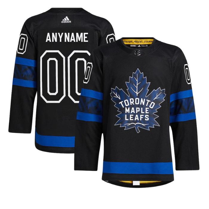 Toronto Maple Leafs Team x drew house Alternate Unisex Personalized Jersey - Black - Jersey Teams World