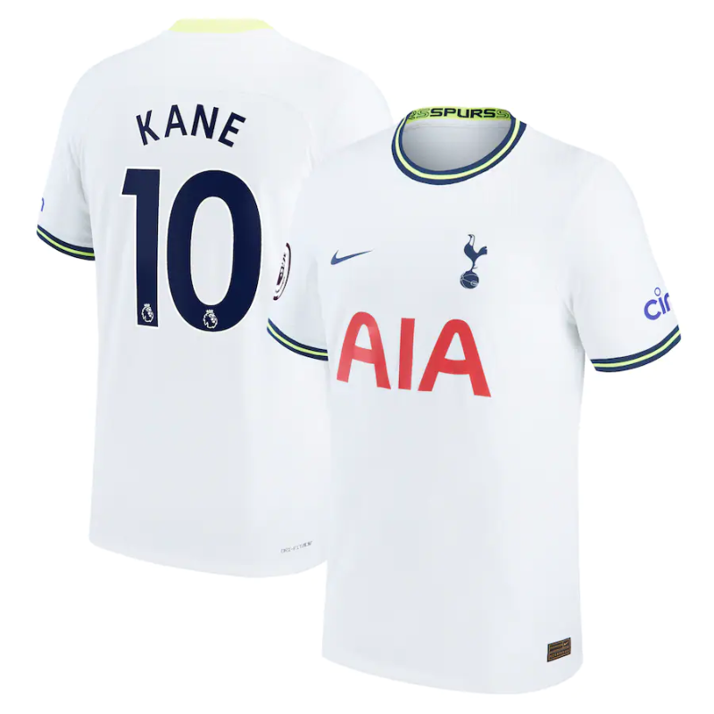 Tottenham Hotspur Home Shirt 2022-23 with Harry Kane 10 printing - Jersey Teams World