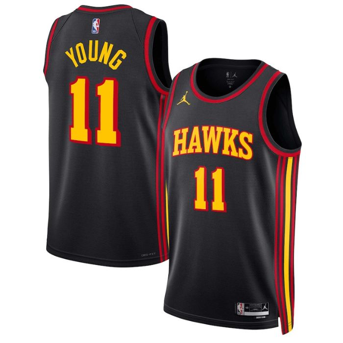 Trae Young Atlanta Hawks 2023 Statement Edition Swingman Jersey - Black - Jersey Teams World