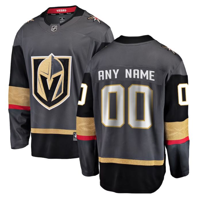 Vegas Golden Knights Team Alternate Breakaway Pro Unisex Personalized Jersey - Gray - Jersey Teams World
