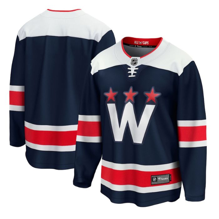 Washington Capitals Team Alternate Premier Breakaway Unisex Personalized Jersey - Navy - Jersey Teams World
