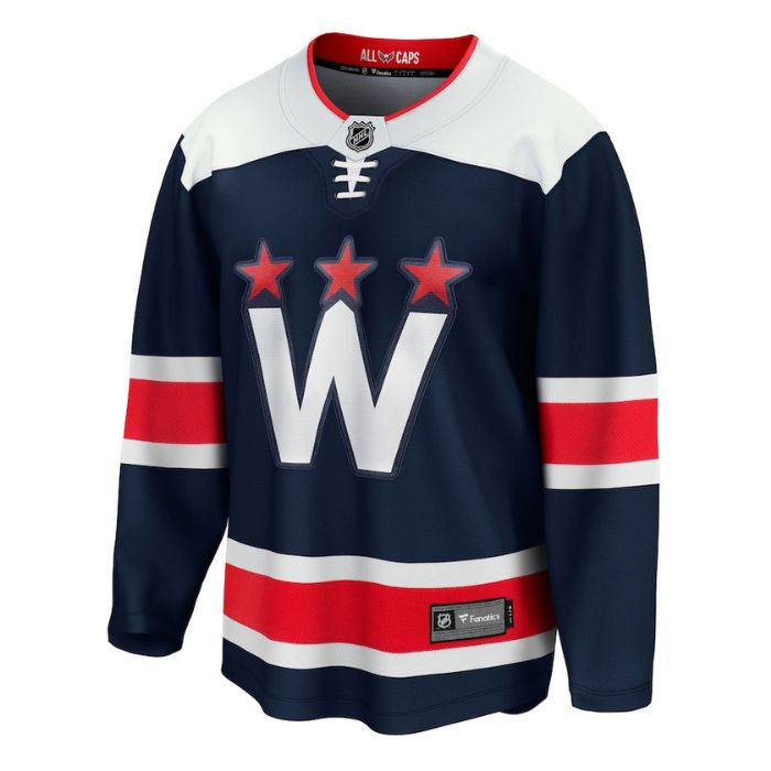 Washington Capitals Team Alternate Premier Breakaway Unisex Personalized Jersey - Navy - Jersey Teams World