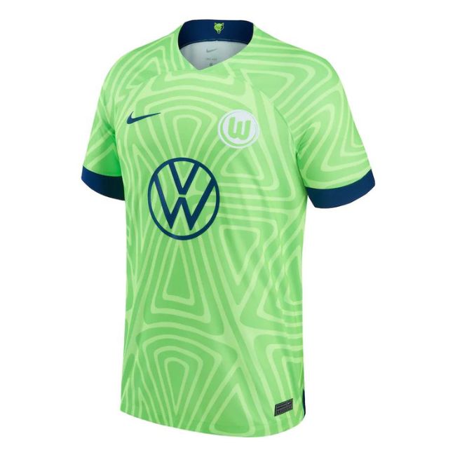 VfL Wolfsburg home jersey 2022-23 in bright green with navy blue accents by Jerseyteamsworld