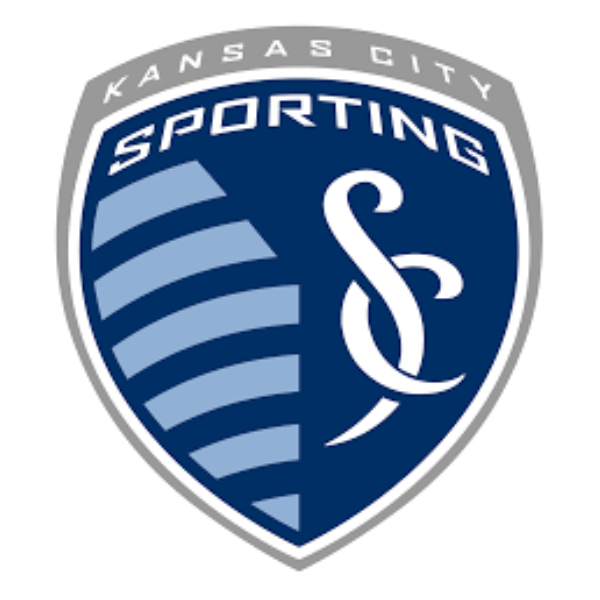 Sporting Kansas City jersey collection logo featuring the team's shield with blue and gray colors