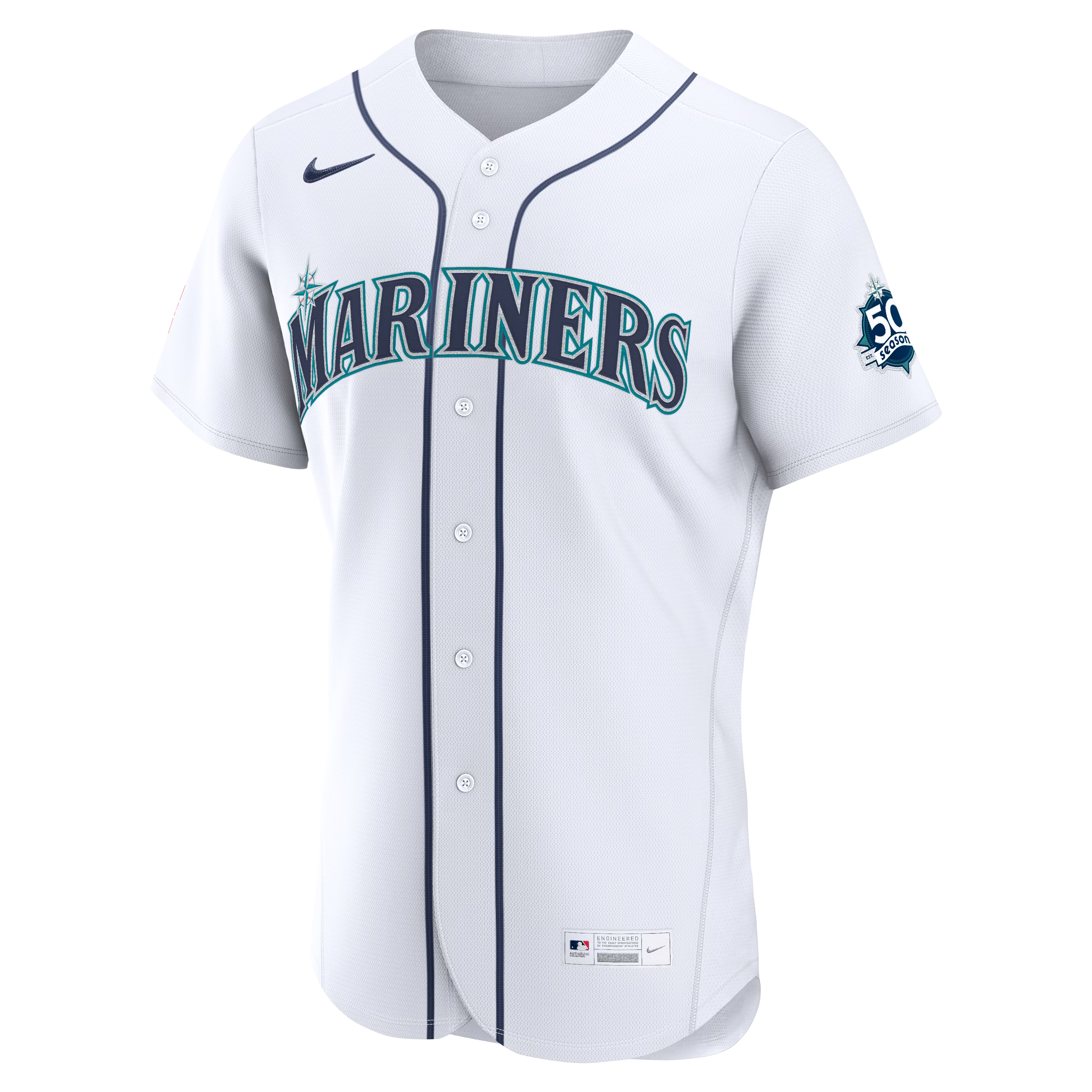 Josh Naylor Seattle Mariners Nike Home 50th Season Authentic Jersey - White