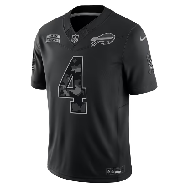 James Cook III Buffalo Bills Nike 2026 Salute to Service Stitched Limited Jersey - Black