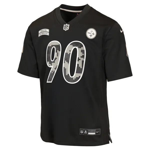 T.J. Watt Pittsburgh Steelers Nike Youth 2026 Salute to Service Game Jersey - Black