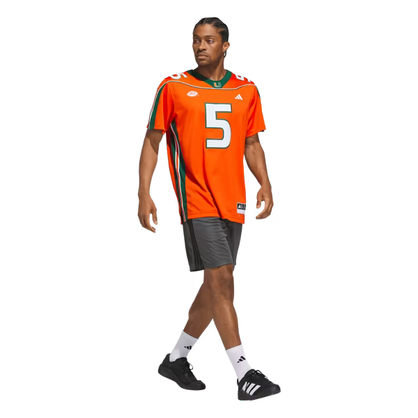 Andre Johnson Miami Hurricanes adidas Home It's Back Premier Jersey - Orange