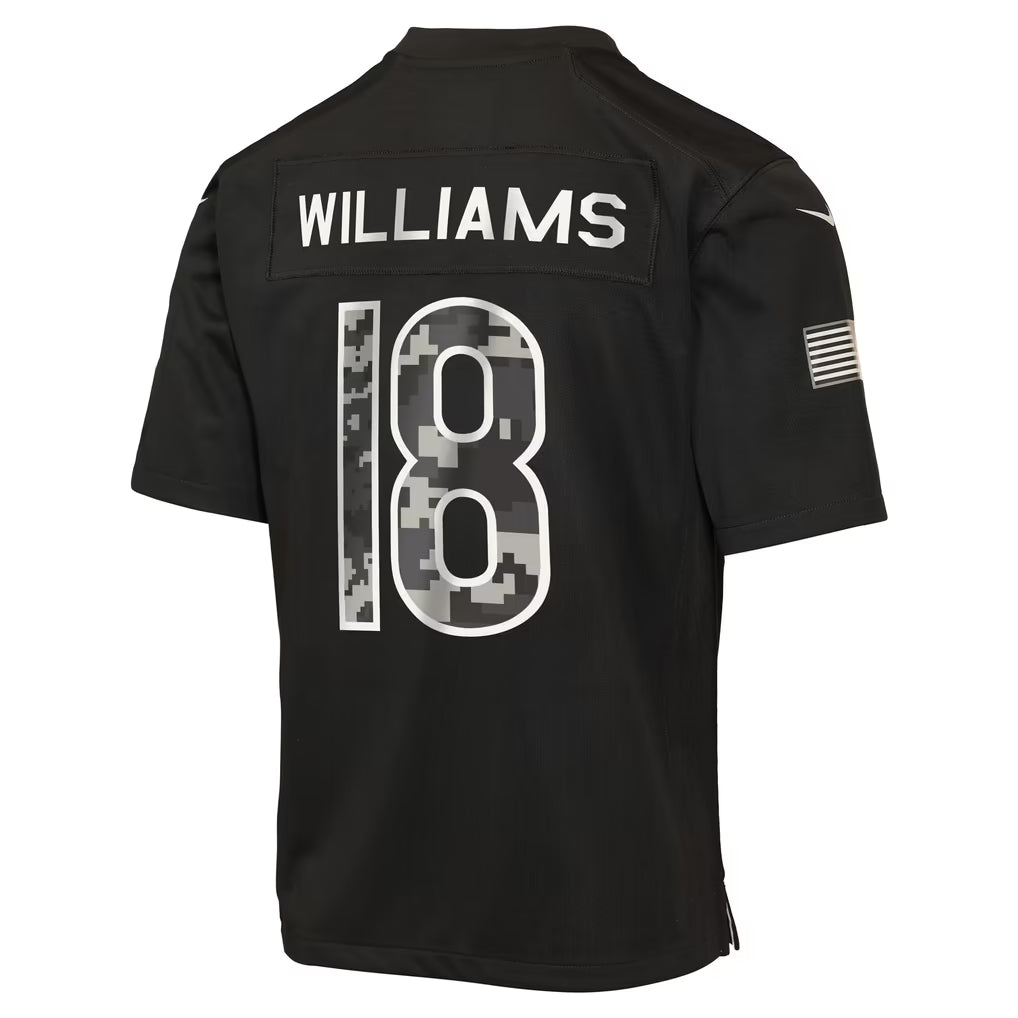 Caleb Williams Chicago Bears Nike Youth 2026 Salute to Service Game Jersey - Black