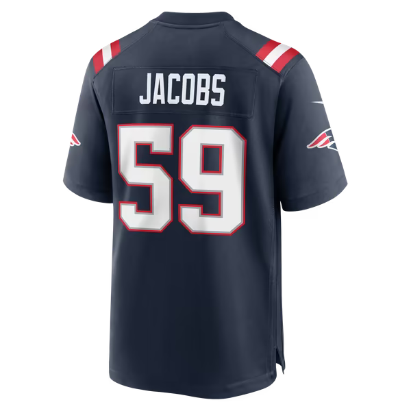 Khalil Jacobs New England Patriots Nike Team Game Jersey - Navy