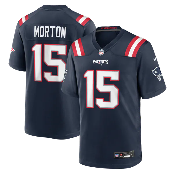 Behren Morton New England Patriots Nike Team Game Jersey - Navy