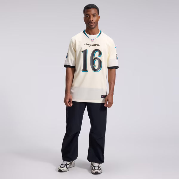 Trevor Lawrence Jacksonville Jaguars Nike 2026 Rivalries Collection Game Jersey - Natural
