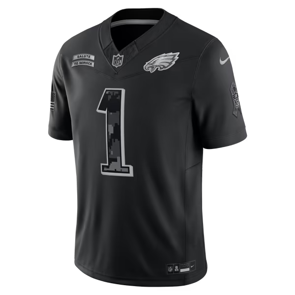 Jalen Hurts Philadelphia Eagles Nike 2026 Salute to Service Stitched Limited Jersey - Black