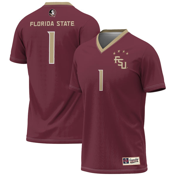 Florida State Seminoles GameDay Greats 2023 NCAA Soccer National Champions Four-Star Fashion Jersey – Garnet