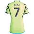 Bukayo Saka Arsenal adidas 2023/24 Away Player Jersey - Yellow