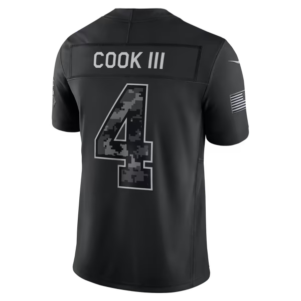 James Cook III Buffalo Bills Nike 2026 Salute to Service Stitched Limited Jersey - Black