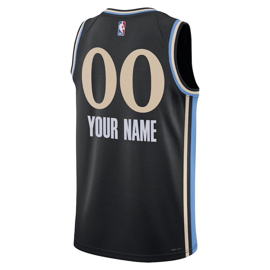 Atlanta Hawks Nike Unisex 2023/24 Custom Swingman Jersey - Black - City Edition - Jersey Teams World