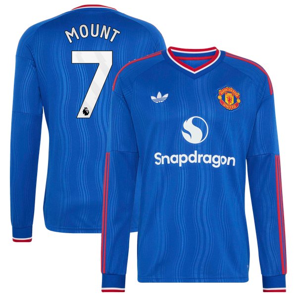Mason Mount Manchester United adidas 2026/27 Away Replica Long Sleeve Jersey - Royal