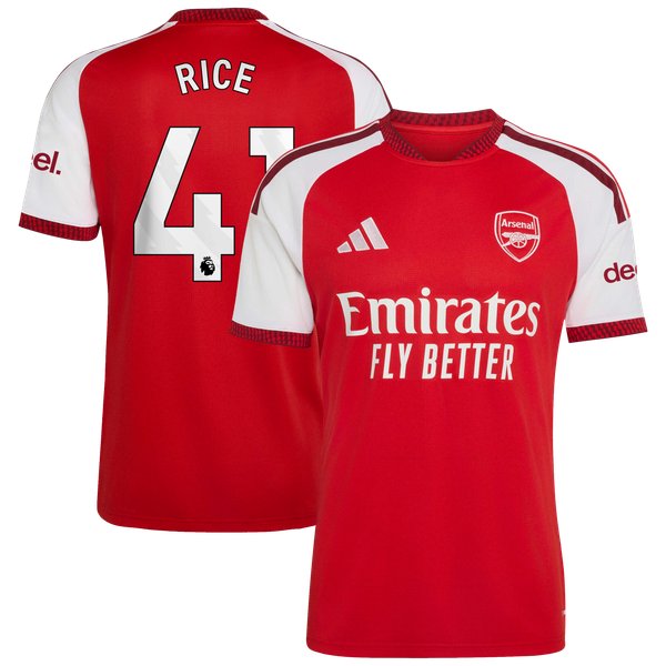 Declan Rice Arsenal adidas 2026/27 Home Replica Jersey - Red