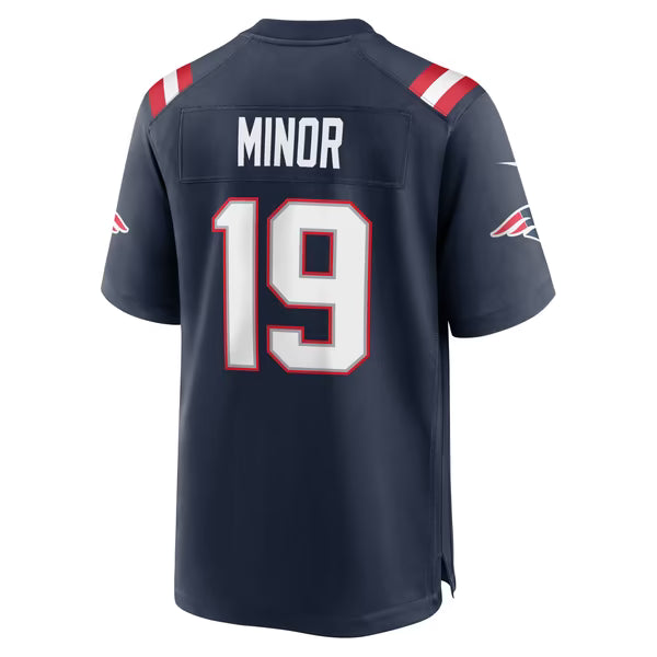 Kobee Minor New England Patriots Nike Team Game Jersey - Navy