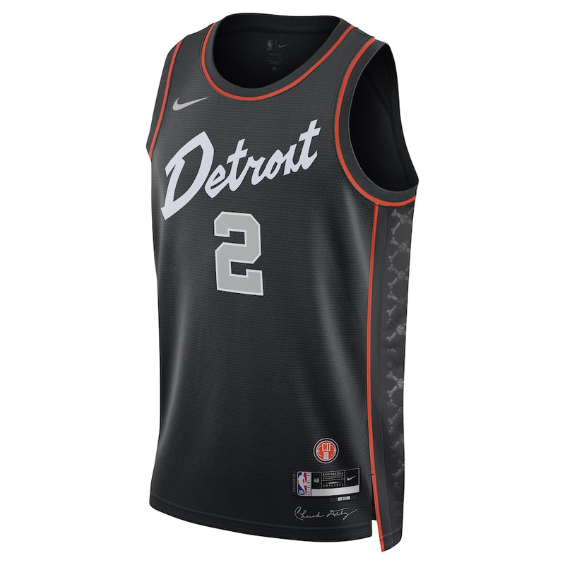 Cade Cunningham Detroit Pistons Nike Unisex 2023/24 Swingman Jersey - Black - City Edition