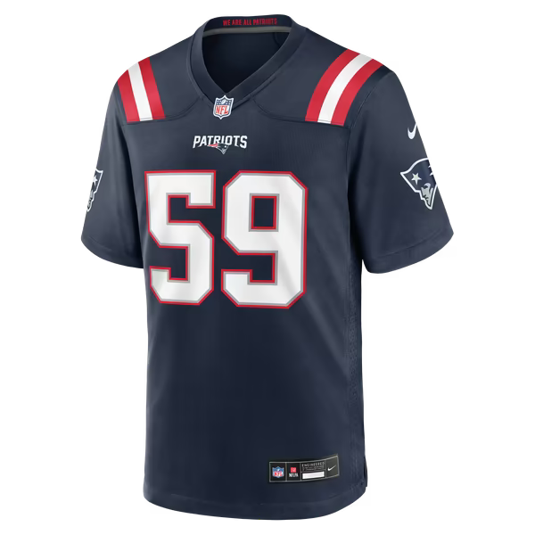 Khalil Jacobs New England Patriots Nike Team Game Jersey - Navy