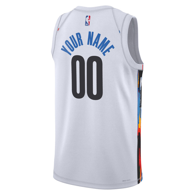 Brooklyn Nets Nike Unisex 2022/23 Swingman Custom Jersey - City Edition - White