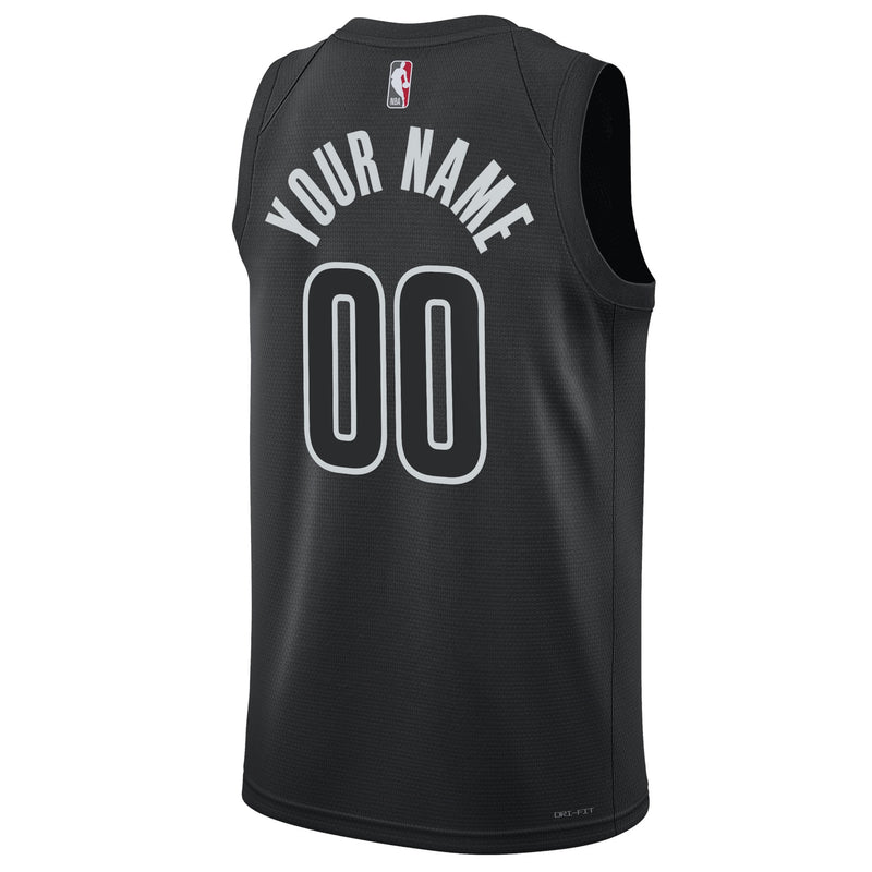 Brooklyn Nets Jordan Brand Unisex 2022/23 Swingman Custom Jersey - Statement Edition - Black